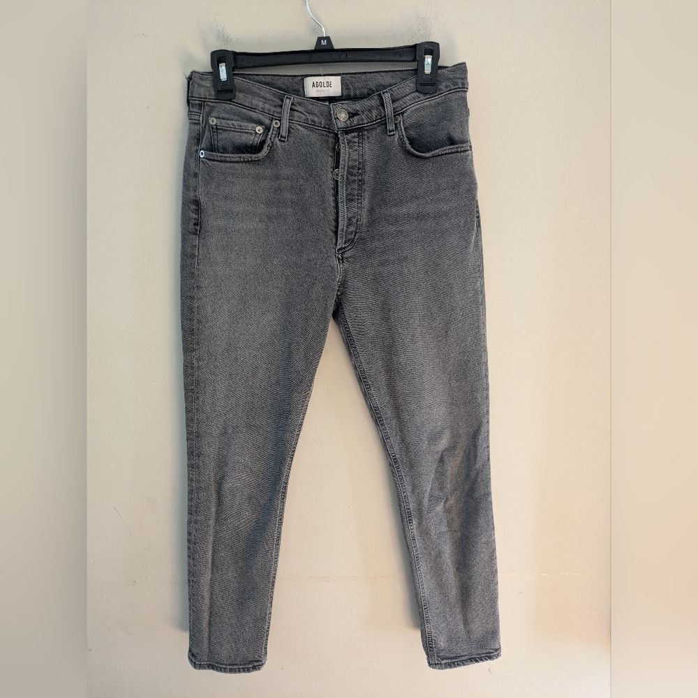 Agolde Gray Slim Button Fly Jeans Size 28